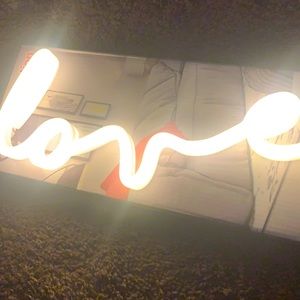 Light up love sign :-) perfect for the bedroom!